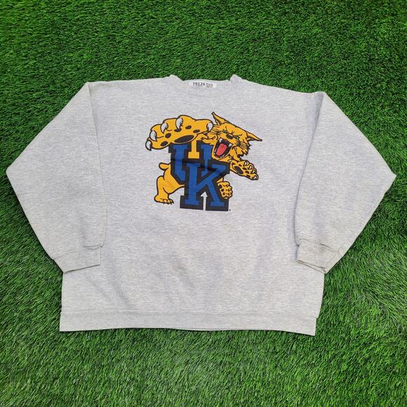 Vintage UK Kentucky Wildcats Sweatshirt Womens XL 24x24 Boxy - Picture 1 of 16